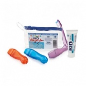 Cepillo dental adulto - kin viaje + kin pasta dentifrica (1 cepillo + 1 tubo 2 5ml)