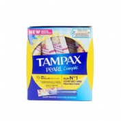 Tampax compak pearl tampon 100%algodon (16 unidades regular)