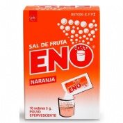 SAL DE FRUTA ENO POLVO EFERVESCENTE SABOR  NARANJA , 10 sobres