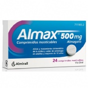 ALMAX 500 mg COMPRIMIDOS MASTICABLES,24 comprimidos